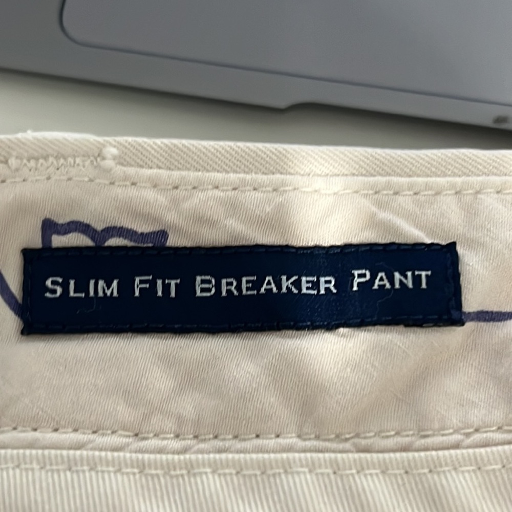 Vineyard Vines Men's Slim Fit Flat Front Casual Breaker Pants Size 38x30 - Picture 7 of 7